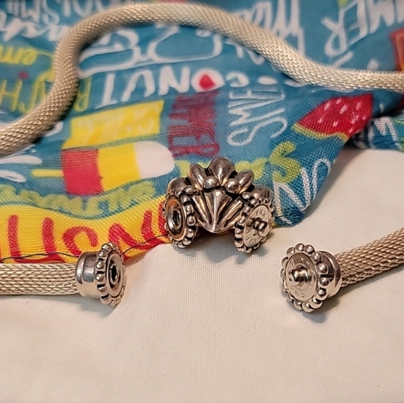 Joseph Esposito Vintage Sterling Heart Mesh Necklace - Picture 5 of 10